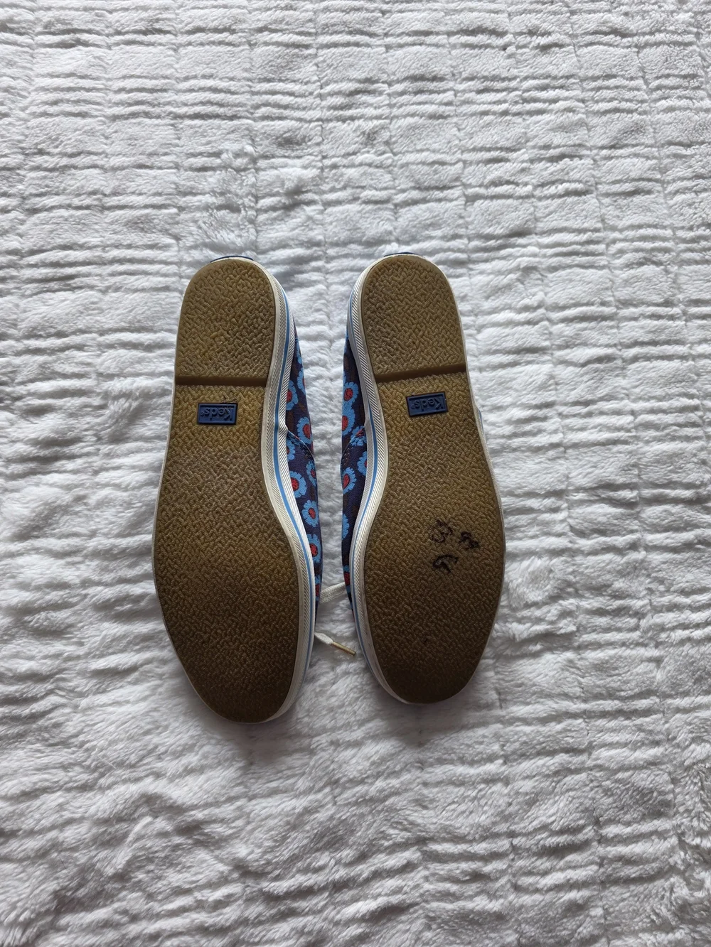 kate spade blue floral canvas slip-on sneakers